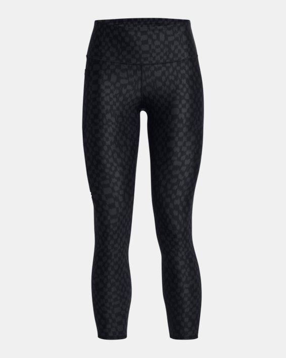 Women's HeatGear® No-Slip Waistband Printed Ankle Leggings, Black, pdpMainDesktop image number 4